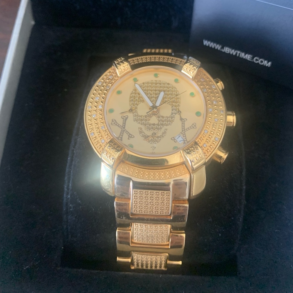 18K gold plated JBW watch